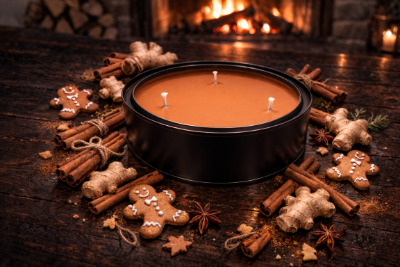 Nocturne - Large Lux Ethica London vegan and plant-based gingerbread candle
